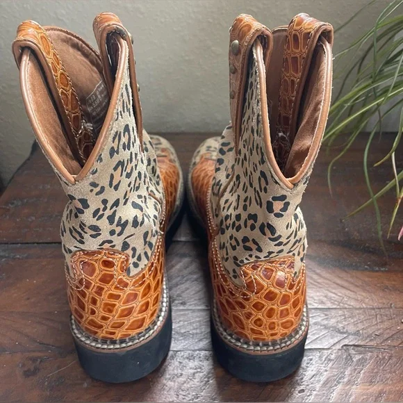 Ariat Fatbaby Women’s Boots. Leopard/Leather Outer. Size 8B - Picture 5 of 9